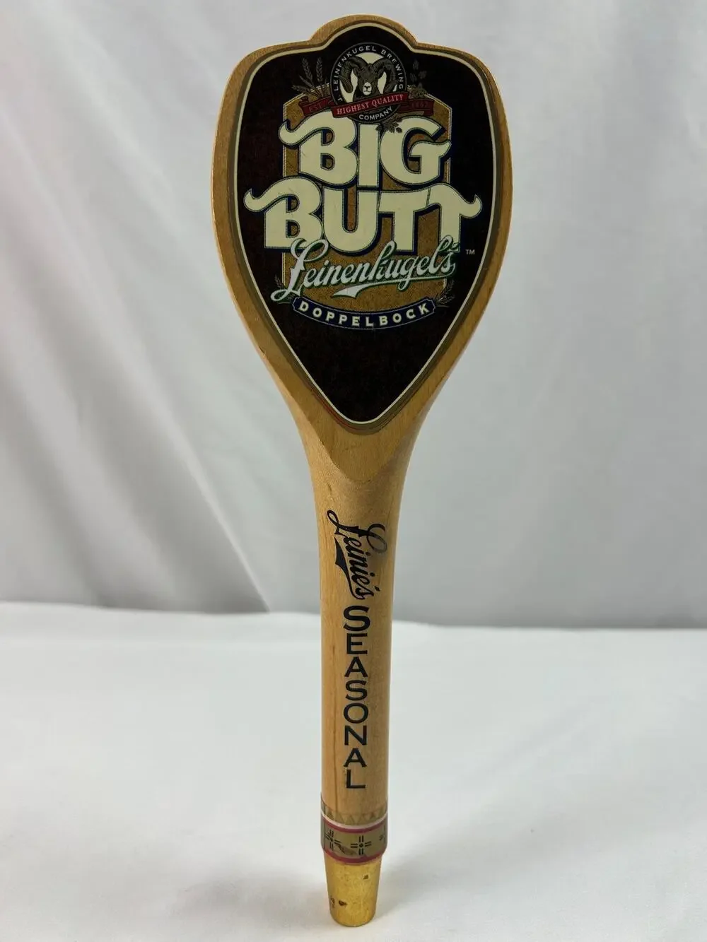 Leinenkugel's Big Butt Doppelbock Wood Beer Tap Handle Leinie's Seasonal
